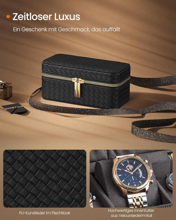 Travel Watch Box for 3 Watches – PU Leather - Karrari
