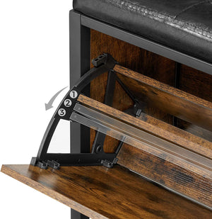 Industrial Shoe Bench with Padded Seat - Karrari