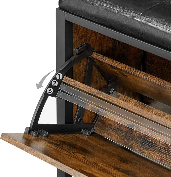 Industrial Shoe Bench with Padded Seat - Karrari
