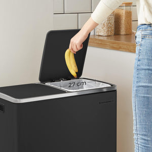 Double Kitchen Pedal Bin 2×30L (Waste & Recycling) - Karrari