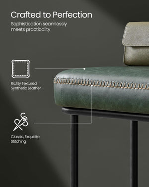 Faux Leather Bench – Steel Frame - Karrari
