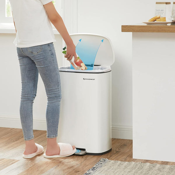 50L Steel Pedal Waste Bin with Soft-Close Lid - Karrari