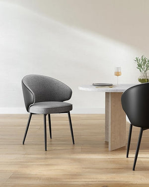 Grey Upholstered Dining Chairs (set of 2) - Karrari