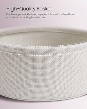 Side Table with Fabric Basket