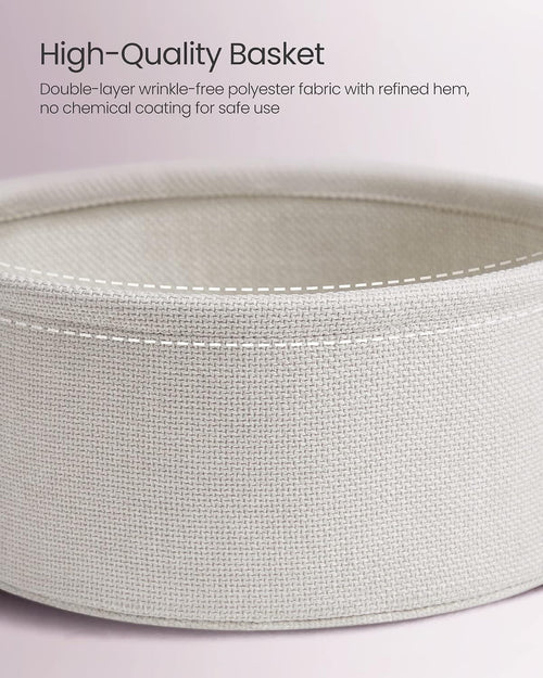 Side Table with Fabric Basket