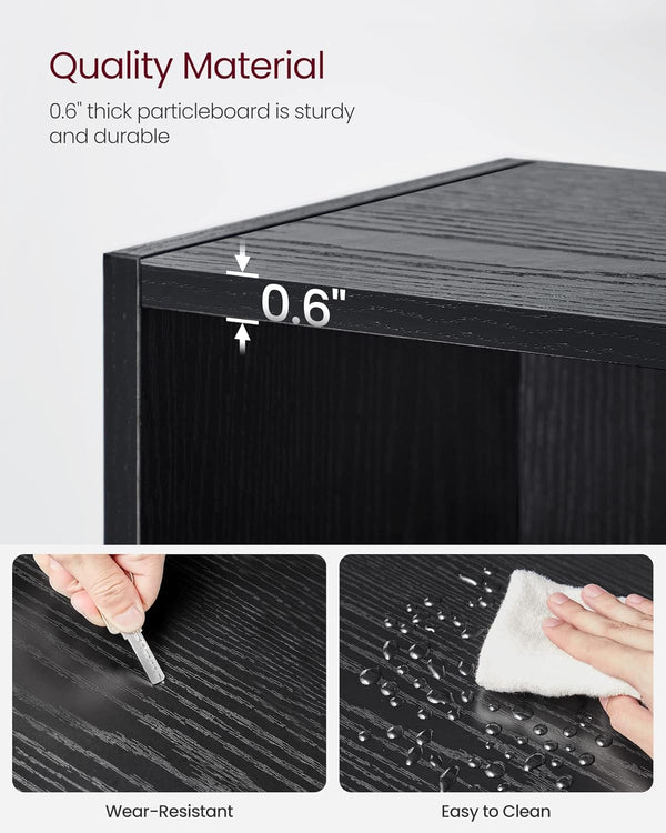 6-Tier Bookshelf with Open Storage