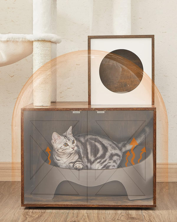 2-in-1 Cat Tree Tower with Litter Box Enclosure - Karrari