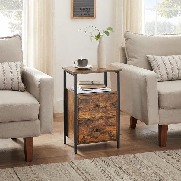 Bedside Table with 2 Drawers - Karrari