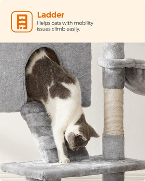 Large Cat Tower - Scratching Posts, Caves & Hammock