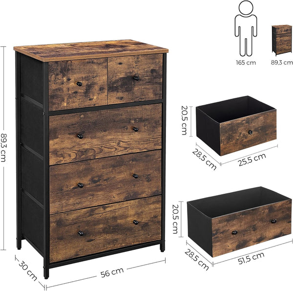 5-Drawer Fabric Storage Cabinet - Karrari