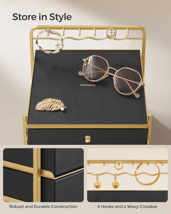 3-Tier Jewellery Organizer - Drawers & Hanging Rack