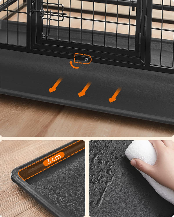 Heavy-Duty XXL Metal Dog Crate - Removable Tray - Karrari