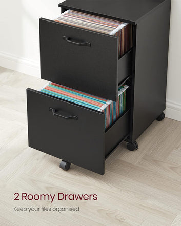 2-Drawer Filing Cabinet, Mobile File Cabinet for Home Office