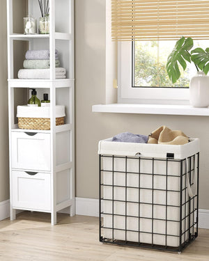 90L Foldable Laundry Basket - Removable Bag - Karrari