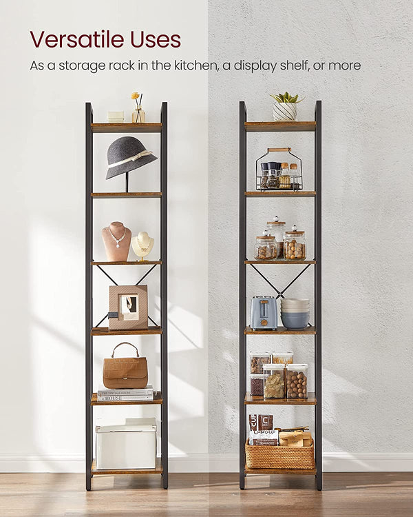 6-Tier Bookcase & Storage Shelf - Karrari