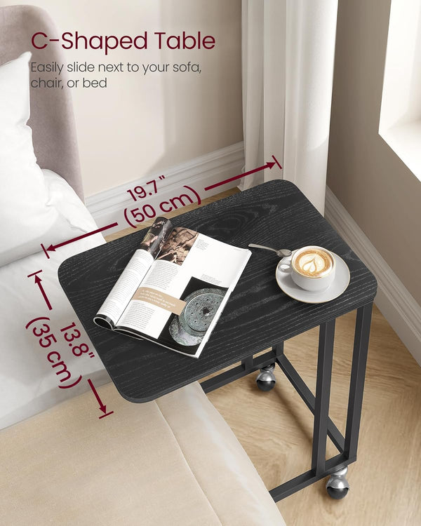 C-Shaped Rolling Side Table - Karrari