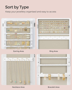 Standing Mirror Jewellery Cabinet Armoire - Lockable - Karrari