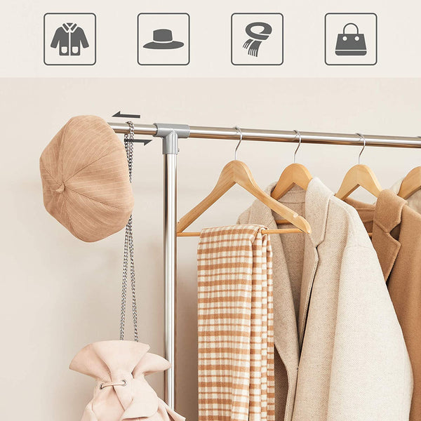 Adjustable Double Clothes Rail on Wheels - Karrari