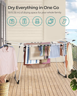 Winged Clothes Airer for Clothes, Towels & Linens - Karrari