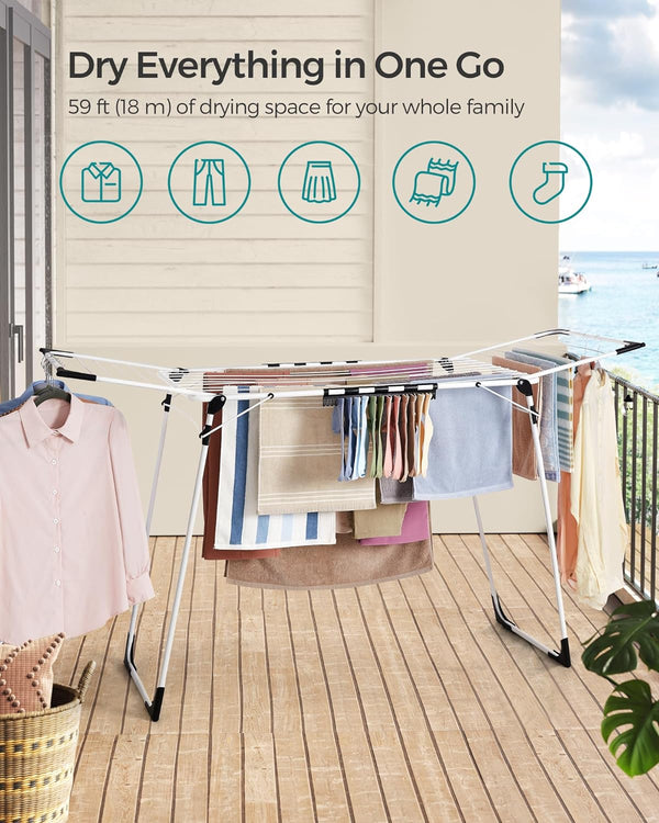 Winged Clothes Airer for Clothes, Towels & Linens - Karrari