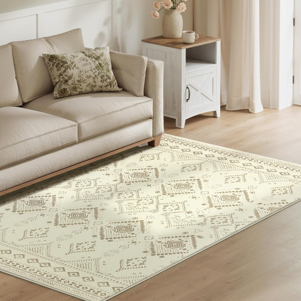 Boho Area Rug Non-Slip (183x122cm)