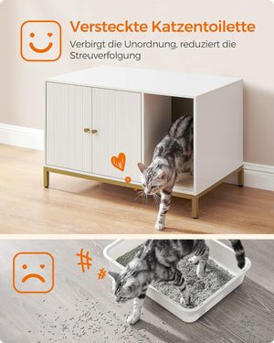 Modern Cat Litter Box Enclosure with Scratching Mat - Karrari