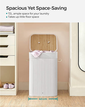 72L Foldable Bamboo Laundry Basket - Karrari
