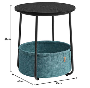 Side Table with Socket & Basket