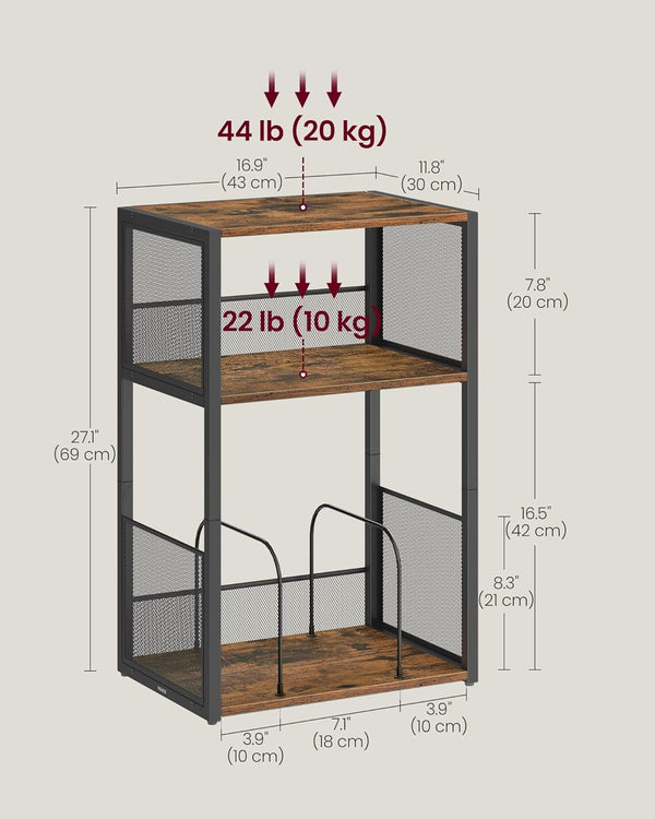 3-Tier Side Table, End Table for Living Room - Karrari