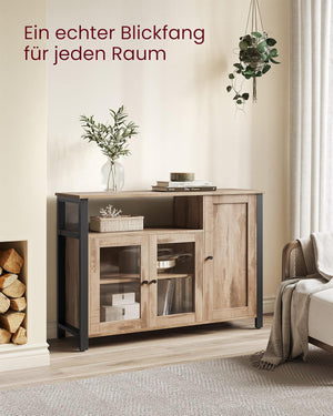 Sideboard Cabinet - Glass Doors & Adjustable Shelves - Karrari