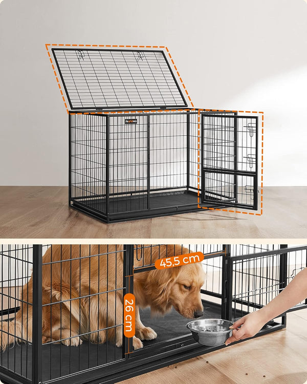 Heavy-Duty XXL Metal Dog Crate - Removable Tray - Karrari