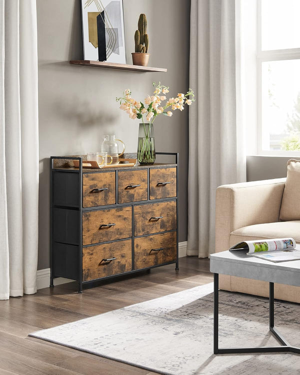 Bedroom Cabinet with 7 Fabric Drawers - Karrari