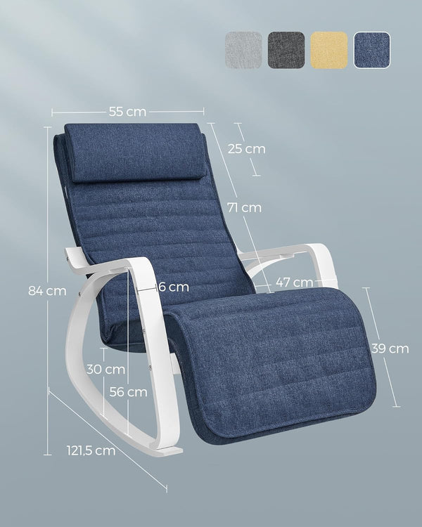 Rocking Chair with Birch Wood Armrests - Karrari