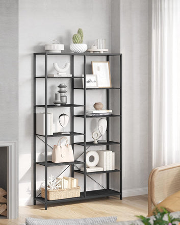 Bookcase, Bookshelf 5-Tier, Standing Display Storage Rack
