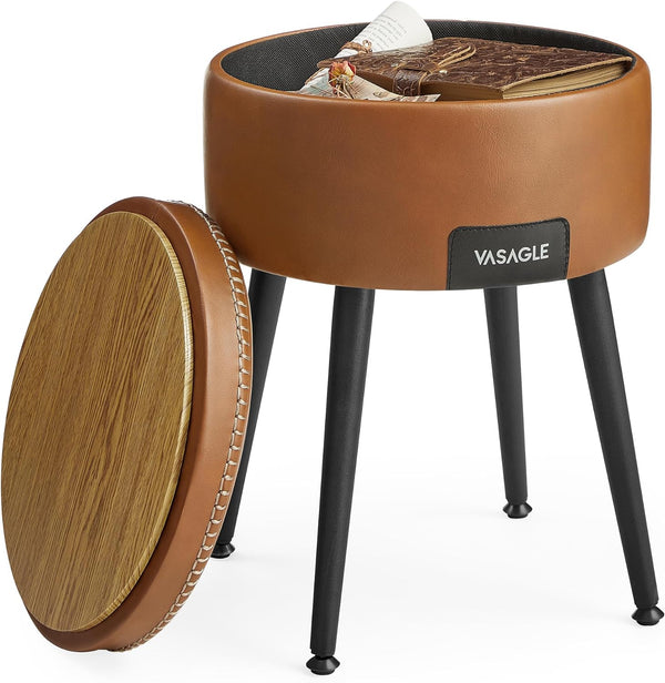 Mid-Century Modern Storage Ottoman Stool - Karrari
