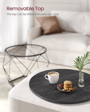 2-Piece Round Coffee Tables with Removable Tops - Karrari