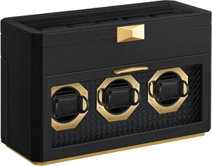 9-Slot Watch Box with Glass Window - PU Leather - Karrari