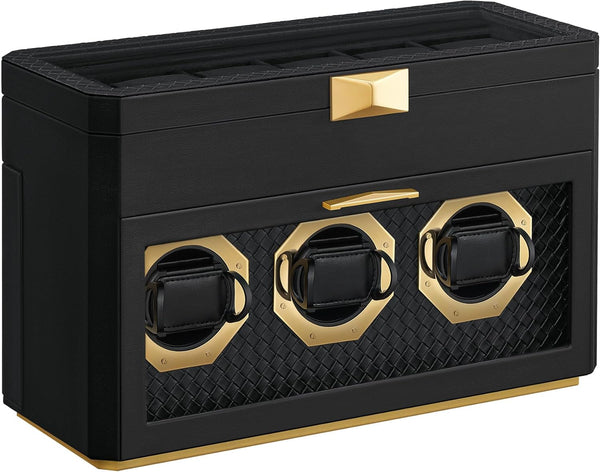 9-Slot Watch Box with Glass Window - PU Leather - Karrari