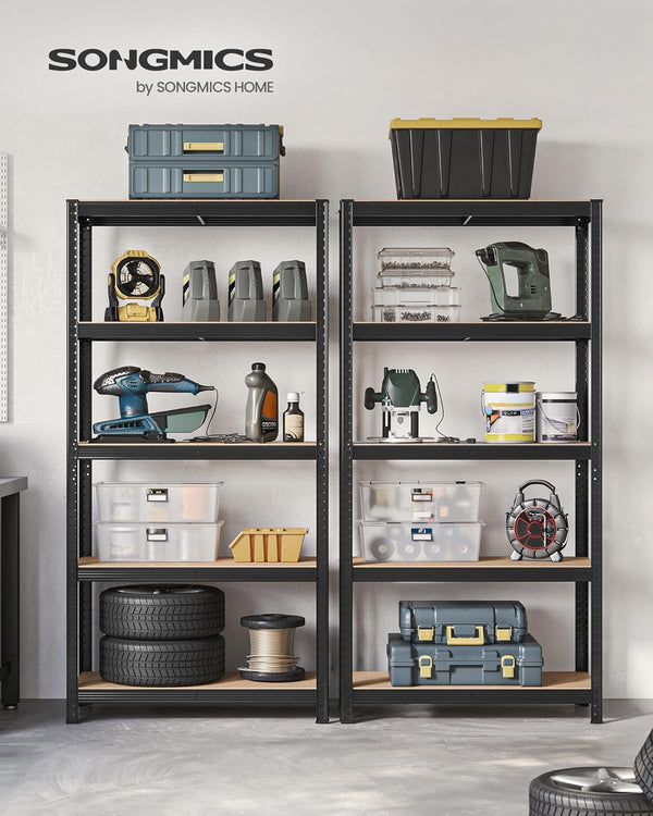 5-Tier Heavy-Duty Steel Storage Rack (40x90x180cm)