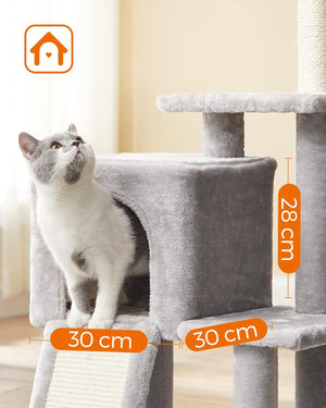 Light Grey Cat Tree Tower for Indoor Cats & Kittens - Karrari