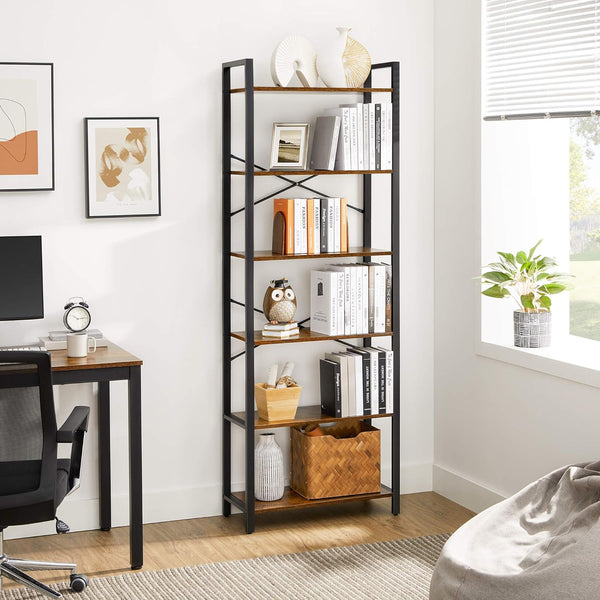 6-Tier Industrial Bookshelf - Karrari
