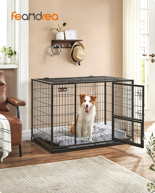 Heavy Dog Cage, 107 x 70 x 75 cm, for Large and Medium Dogs