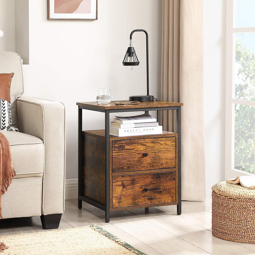 Bedside Table with 2 Drawers - Karrari