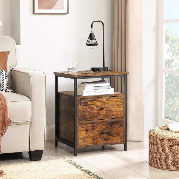 Bedside Table with 2 Drawers - Karrari