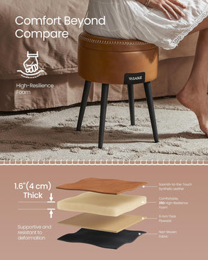 Mid-Century Modern Storage Ottoman Stool - Karrari