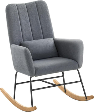 Rocking Chair with Armrests - Slate Grey - Karrari