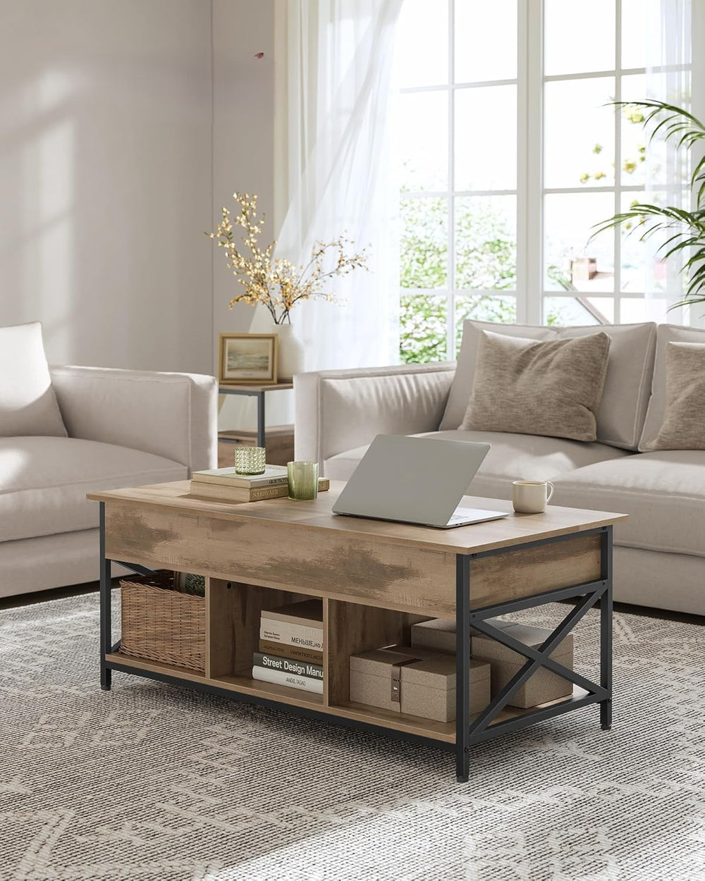 Lift-Top Storage Coffee Table - Karrari