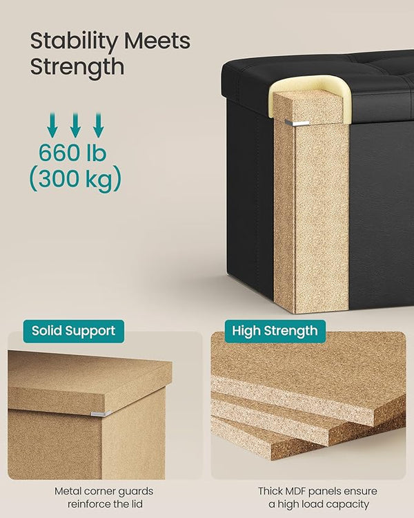 Folding Storage Ottoman Bench - Karrari