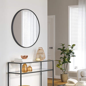 Round Wall Mirror with Metal Frame (76cm)