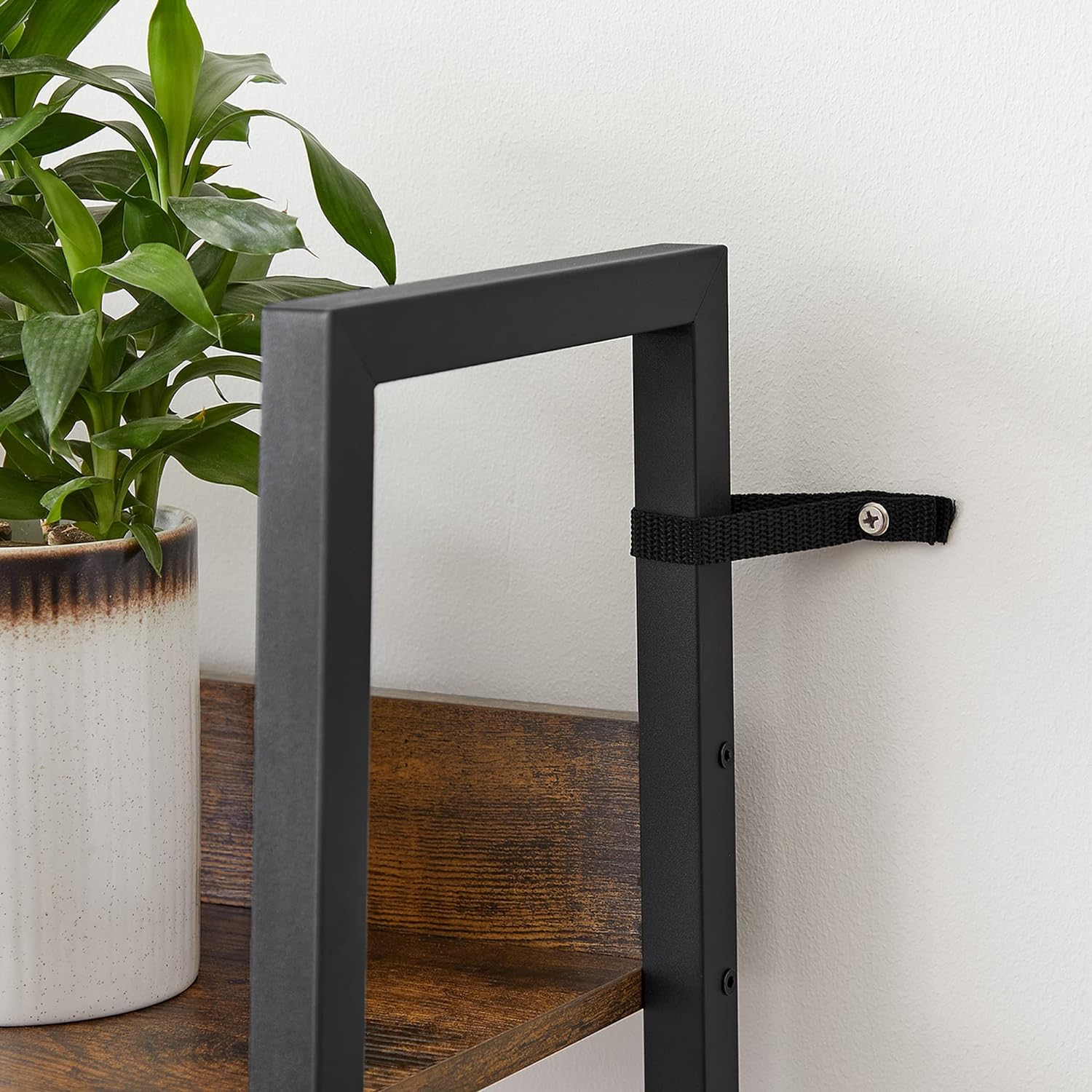 5-Tier Slim Open Bookshelf with Wood Grain Top (30×33.8×169.9cm)